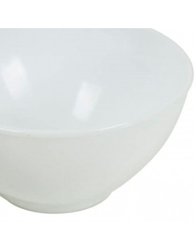 Tradineur - Tazón de vidrio opal, cuenco, bol para desayuno extra resistente, reciclable, postres, aperitivos, sopa, apto para l