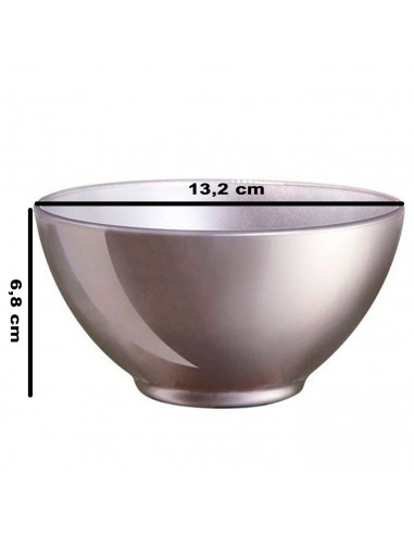 Tradineur - Bol de vidrio opal, cuenco, tazón para desayuno extra resistente, reciclable, postres, aperitivos, sopa, apto para l