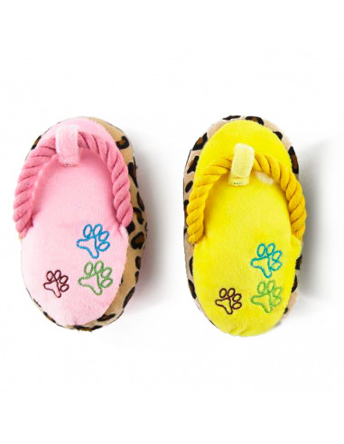Tradineur - Peluche con forma de zapatilla - Fabricado en España - Juguetes para animales domésticos - 15,5 x 10 x 9 cm - Color