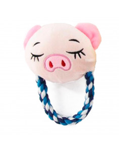 Tradineur - Peluche con forma de asa - Fabricado en España - Juguetes para animales domésticos - 15,5 x 12,5 x 6 cm - Color Surt
