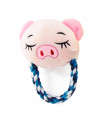 Tradineur - Peluche con forma de asa - Fabricado en España - Juguetes para animales domésticos - 15,5 x 12,5 x 6 cm - Color Surt
