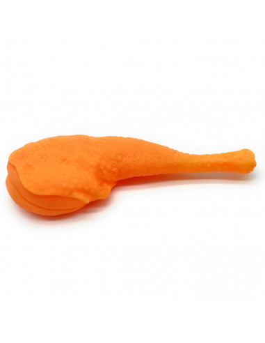 Tradineur - Juguete de goma con forma de pollo o muslo - Juguetes para animales domésticos - Sonido al apretar - 14/18 cm - Mode