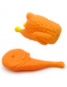 Tradineur - Juguete de goma con forma de pollo o muslo - Juguetes para animales domésticos - Sonido al apretar - 14/18 cm - Mode
