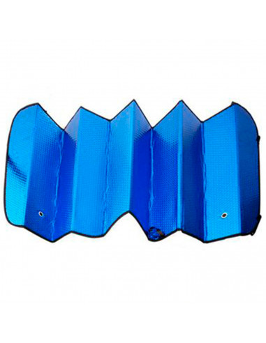 Tradineur - Parasol reflectante de coche, polietileno con película de aluminio, colocación con ventosas y gomas elásticas, prote