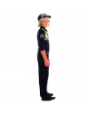 Tradineur - Disfraz infantil de policía, agente local, fibra sintética, incluye camiseta, pantalón, gorra y cinturón, carnaval,