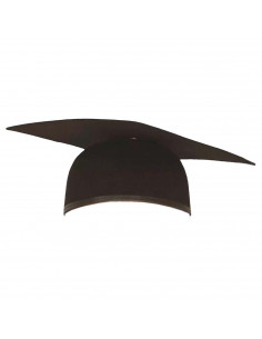 Tradineur - Sombrero de estudiante - Fabricado en fieltro - Complemento para carnaval, halloween y celebraciones - Tamaño: 11 x