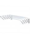 Tradineur - Tendedero extensible de acero para pared, 5 metros de tendido, soporte plegable para tender ropa, resistente, hogar