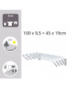 Tradineur - Tendedero extensible de acero para pared, 5 metros de tendido, soporte plegable para tender ropa, resistente, hogar