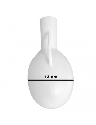 Tradineur - Orinal para hombre con asa, plástico, botella orina caballero, urinario adultos, inodoro portátil, emergencias, anci