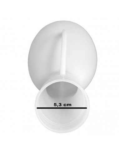 Tradineur - Orinal para hombre con asa, plástico, botella orina caballero, urinario adultos, inodoro portátil, emergencias, anci