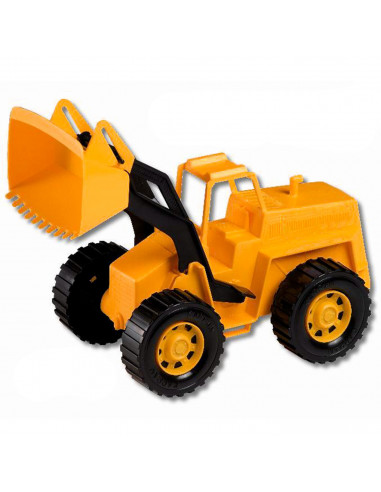 Tradineur - Excavadora de juguete de plástico, vehículo de obra, camión, construcción, interacción, niños (Naranja y negro - 45,