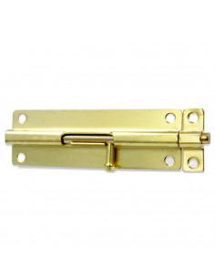 Tradineur - Cerrojo para puerta clásico, pestillo de hierro, pasador de seguridad, fácil colocación mediante tornillos, puertas