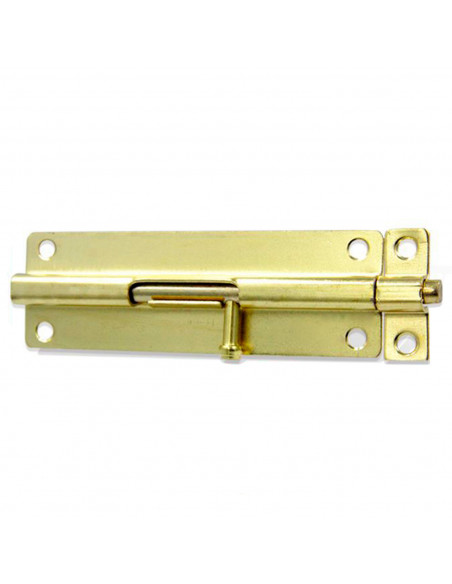 Tradineur - Cerrojo para puerta clásico, pestillo de hierro, pasador de seguridad, fácil colocación mediante tornillos, puertas