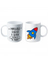 Tradineur - Taza de cerámica con dibujos y frases divertidas, taza para café, té, infusiones, desayuno, apta para lavavajillas y