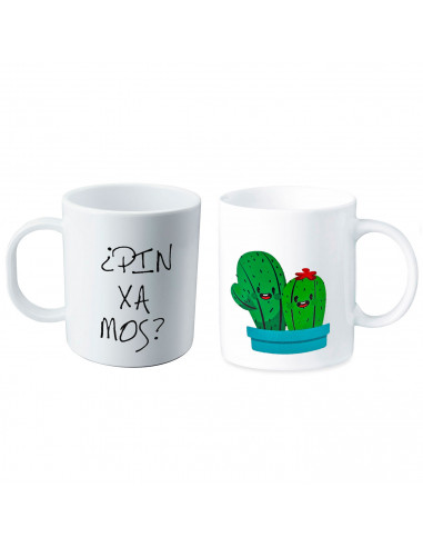 Tradineur - Taza de cerámica con dibujos y frases divertidas, taza para café, té, infusiones, desayuno, apta para lavavajillas y