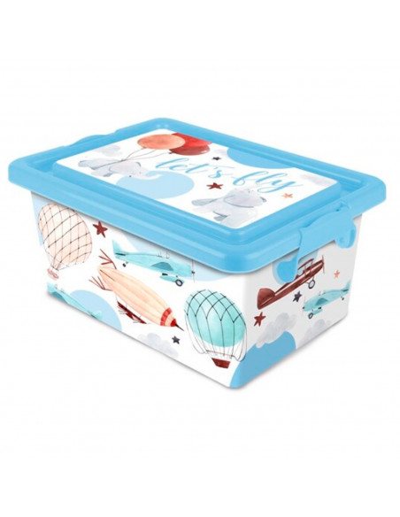 Tradineur Caja de almacenamiento Diseño Lets fly Capacidad de 3,7 Litros Fabricado en España - Contenedor para almacenar Tradineur Caja de almacenamiento Diseño Lets fly Capacidad de 3,7 Litros Fabricado en España - Contenedor para almacenar