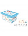 Tradineur  Caja de almacenamiento  Diseño Lets fly  Capacidad de 3,7 Litros  Fabricado en España - Contenedor para almacenar