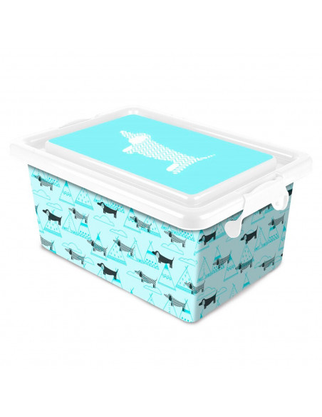 Tradineur Caja de almacenamiento Diseño Perro Capacidad de 7,5 Litros Fabricado en España - Contenedor para almacenar ju Tradineur Caja de almacenamiento Diseño Perro Capacidad de 7,5 Litros Fabricado en España - Contenedor para almacenar ju