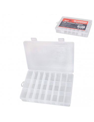 Caja organizadora de plástico, de 3,6 x 19,6 x 13,3 para guardar pequeños productos. Organizador para múltiples artículos con ci