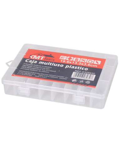 Caja organizadora de plástico, de 3,6 x 19,6 x 13,3 para guardar pequeños productos. Organizador para múltiples artículos con ci