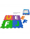 Tradineur - Pack de 10 baldosas de goma eva con letras desmontables, esterilla, puzzle para habitación de bebé, niños, alfombril
