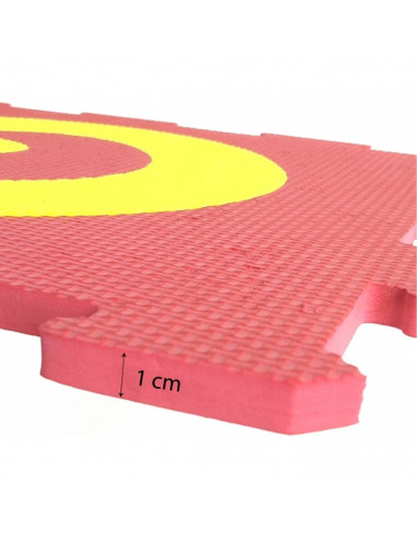 Tradineur - Pack de 10 baldosas de goma eva con letras desmontables, esterilla, puzzle para habitación de bebé, niños, alfombril
