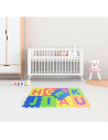 Tradineur - Pack de 10 baldosas de goma eva con letras desmontables, esterilla, puzzle para habitación de bebé, niños, alfombril