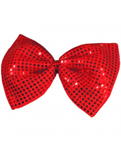Tradineur - Pajarita con lentejuelas para disfraces - Fabricado en 100% poliéster - accesorio de carnaval, halloween, cosplay -