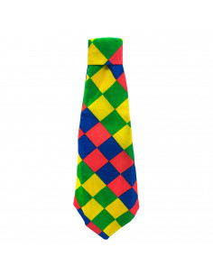 Tradineur - Corbata de payaso - Fabricado en poliéster - Accesorio para disfraces, carnaval, Halloween - Longitud de 55 cm - Dis
