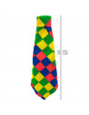 Tradineur - Corbata de payaso - Fabricado en poliéster - Accesorio para disfraces, carnaval, Halloween - Longitud de 55 cm - Dis