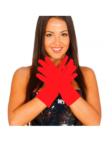 Tradineur - Guantes Largos de 25 cm - Fabricado en poliéster - Talla única para adultos - Ideal para carnaval o Halloween - Colo