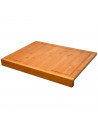 Tradineur - Tabla de cortar de bambú, colocación en borde de encimera, duradera y resistente, material natural, ecológico, fácil