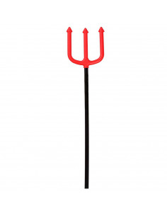 Tradineur - Tridente de demonio de plástico, complemento para disfraz de diablo, Satán, carnaval, Halloween, cosplay, niños y ad