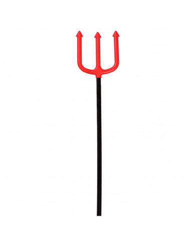 Tradineur - Tridente de demonio de plástico, complemento para disfraz de diablo, Satán, carnaval, Halloween, cosplay, niños y ad