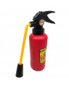 Tradineur - Extintor de juguete, pistola de agua de plástico, incluye tubo de goma, complemento para disfraz de bombero, carnava