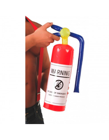 Tradineur - Extintor hinchable de plástico, accesorio inflable para disfraz de bombero, carnaval, Halloween, cosplay, fiestas, 5