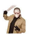 Tradineur - Machete sangriento de plástico, cuchillo con sangre, arma de juguete, accesorio para disfraz de asesino, personajes