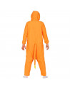 Tradineur - Disfraz de dragón naranja para adulto, fibra sintética, incluye mono con capucha y cola, carnaval, Halloween, cospla