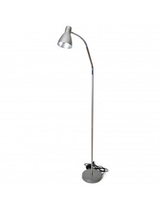 Tradineur - Lámpara de pie metálica, incluye brazo oscilante, lámpara de lectura ajustable con enchufe, casquillo E27, 40W, inte
