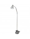 Tradineur - Lámpara de pie metálica, incluye brazo oscilante, lámpara de lectura ajustable con enchufe, casquillo E27, 40W, inte