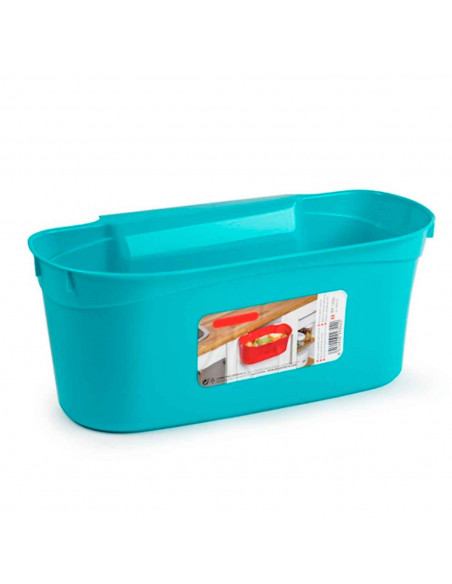 Tradineur - Cesta de plástico de color surtido, recogedora para múltiples usos, de 13 x 30 x 17 cm. Recogedor para distintos uso