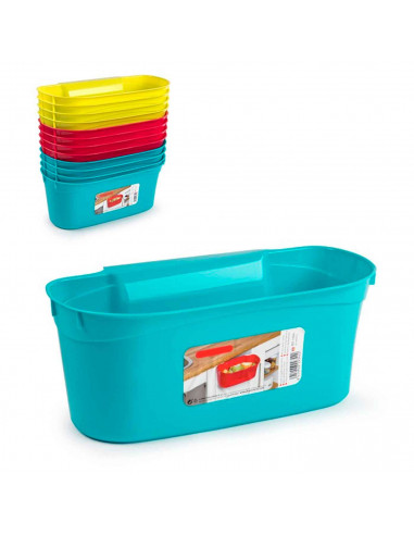 Tradineur - Cesta de plástico de color surtido, recogedora para múltiples usos, de 13 x 30 x 17 cm. Recogedor para distintos uso