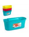 Tradineur - Cesta de plástico de color surtido, recogedora para múltiples usos, de 13 x 30 x 17 cm. Recogedor para distintos uso