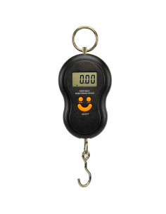 Tradineur - Báscula de mano digital para equipaje, máximo 50 kg, incluye gancho, funciona con pilas, báscula portátil colgante p
