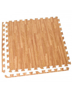 Tradineur - Pack de 4 baldosas de goma eva, grosor de 1 cm, esterilla, puzzle para suelo de gimnasio, fitness, yoga, alfombrilla