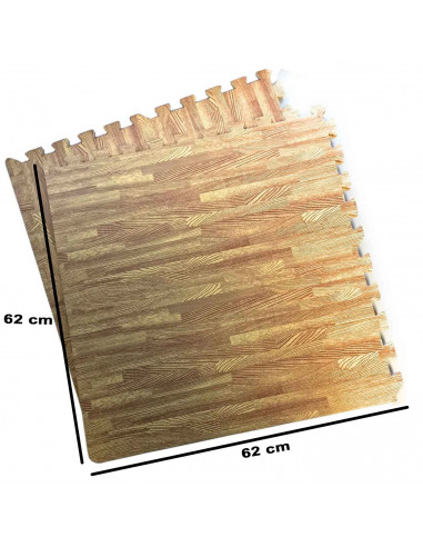 Tradineur - Pack de 4 baldosas de goma eva, grosor de 1 cm, esterilla, puzzle para suelo de gimnasio, fitness, yoga, alfombrilla