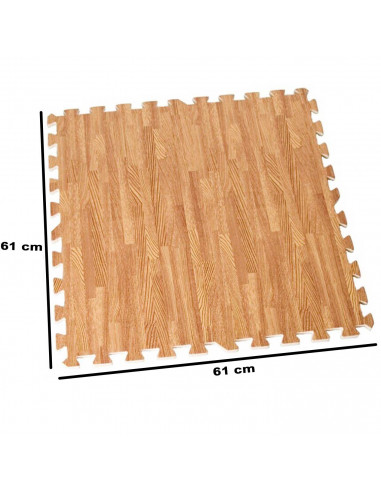 Tradineur - Pack de 4 baldosas de goma eva, grosor de 1 cm, esterilla, puzzle para suelo de gimnasio, fitness, yoga, alfombrilla