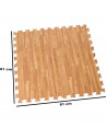 Tradineur - Pack de 4 baldosas de goma eva, grosor de 1 cm, esterilla, puzzle para suelo de gimnasio, fitness, yoga, alfombrilla