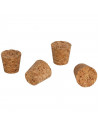 Tradineur - Pack de 4 tapones cónicos de corcho para botellas, garrafas, botes, frascos, bar, restaurante, vino, aceite, 30 x 23