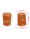 Tradineur - Pack de 6 tapones cónicos de corcho para botellas, garrafas, botes, frascos, bar, restaurante, vino, aceite, 20 x 15